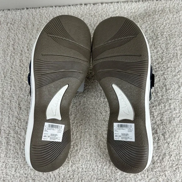 Clarks Cloudsteppers Sandals 9M Blue Breeze Piper Adjustable Strappy Comfort - Picture 8 of 15